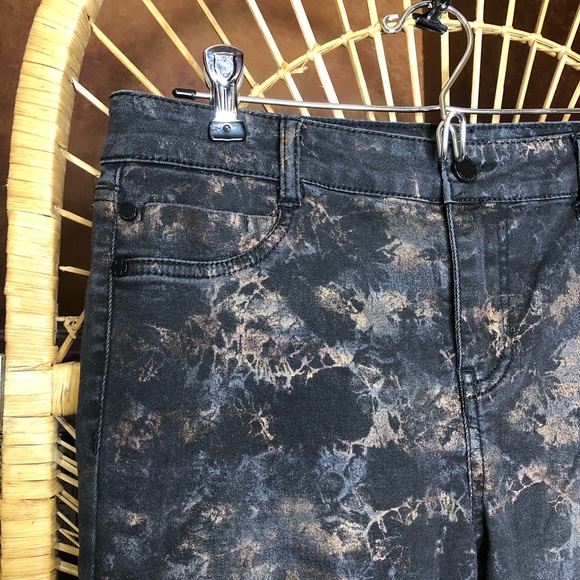 LIVERPOOL Black Metallic Tie Dye High Rise Skinny Jeans Size 29 - Picture 6 of 15